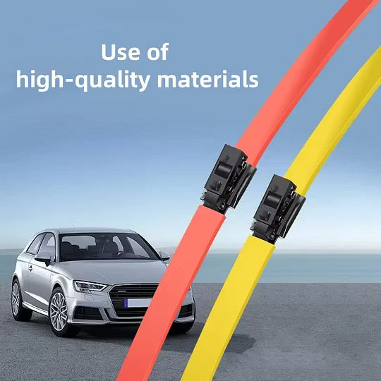 Colourful Silent Windshield Wipers - Easy to install quick-release clip, Durable and Wear-resistant Stylish Design for Clear, Quiet Drives!