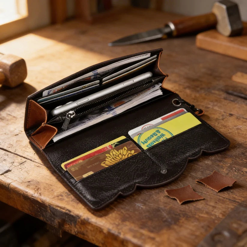 Women's Floral Cowhide Wallet