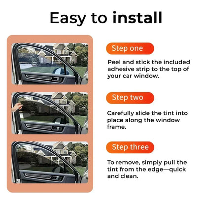 Universal Reduce Infrared Heat & Block UV by 99% Removable Window Tint Film for Cars - DIY Cut for Multiple Shapes 1
