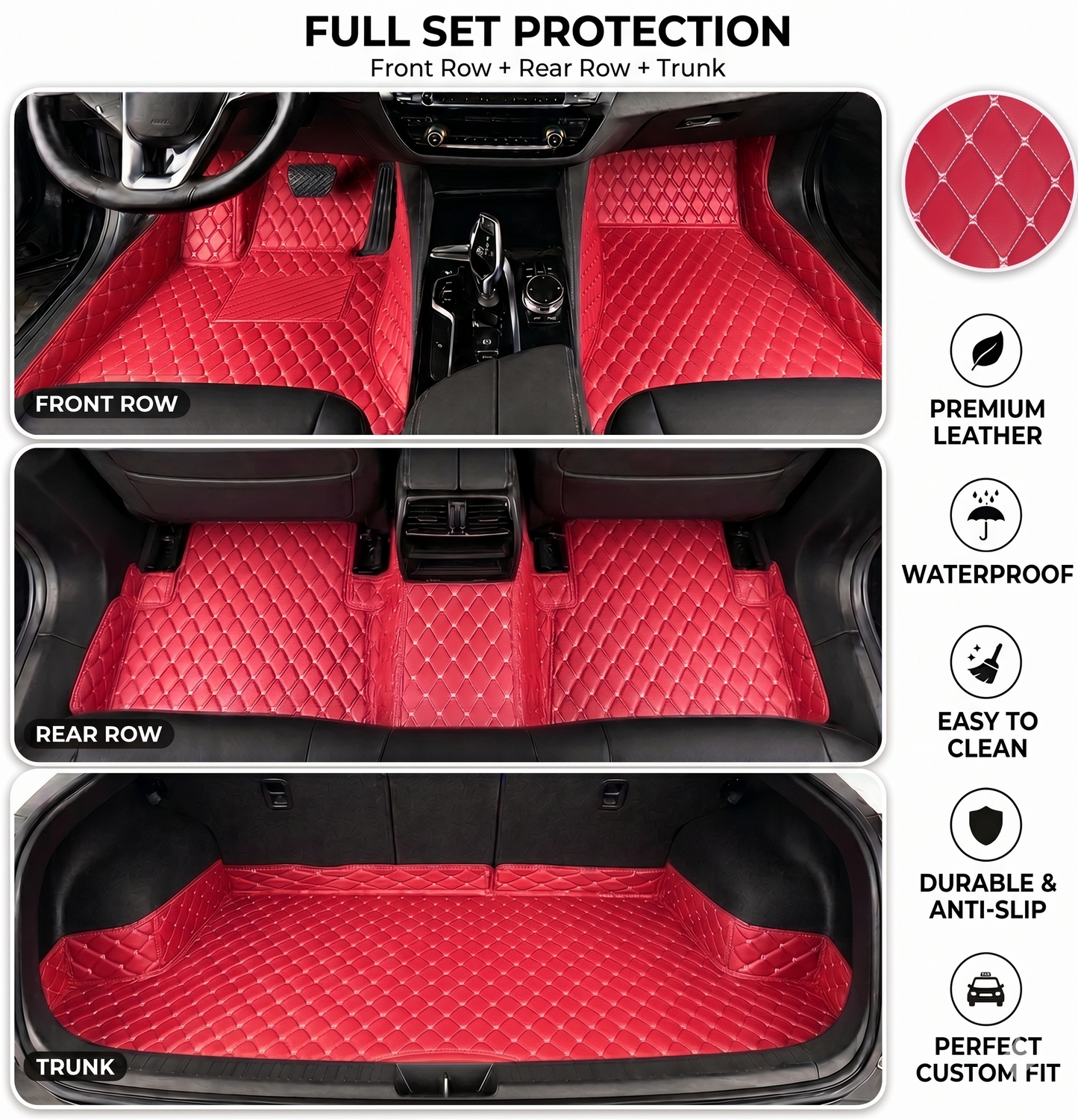 Elvie Heavy Duty Universal Fit Car Mats, SUVs, and Trucks