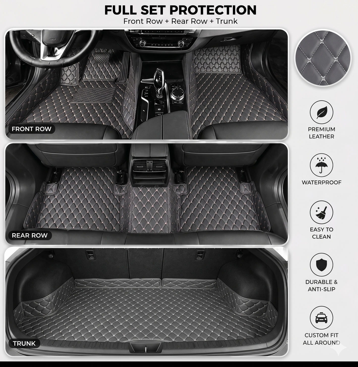 Elvie Heavy Duty Universal Fit Car Mats, SUVs, and Trucks