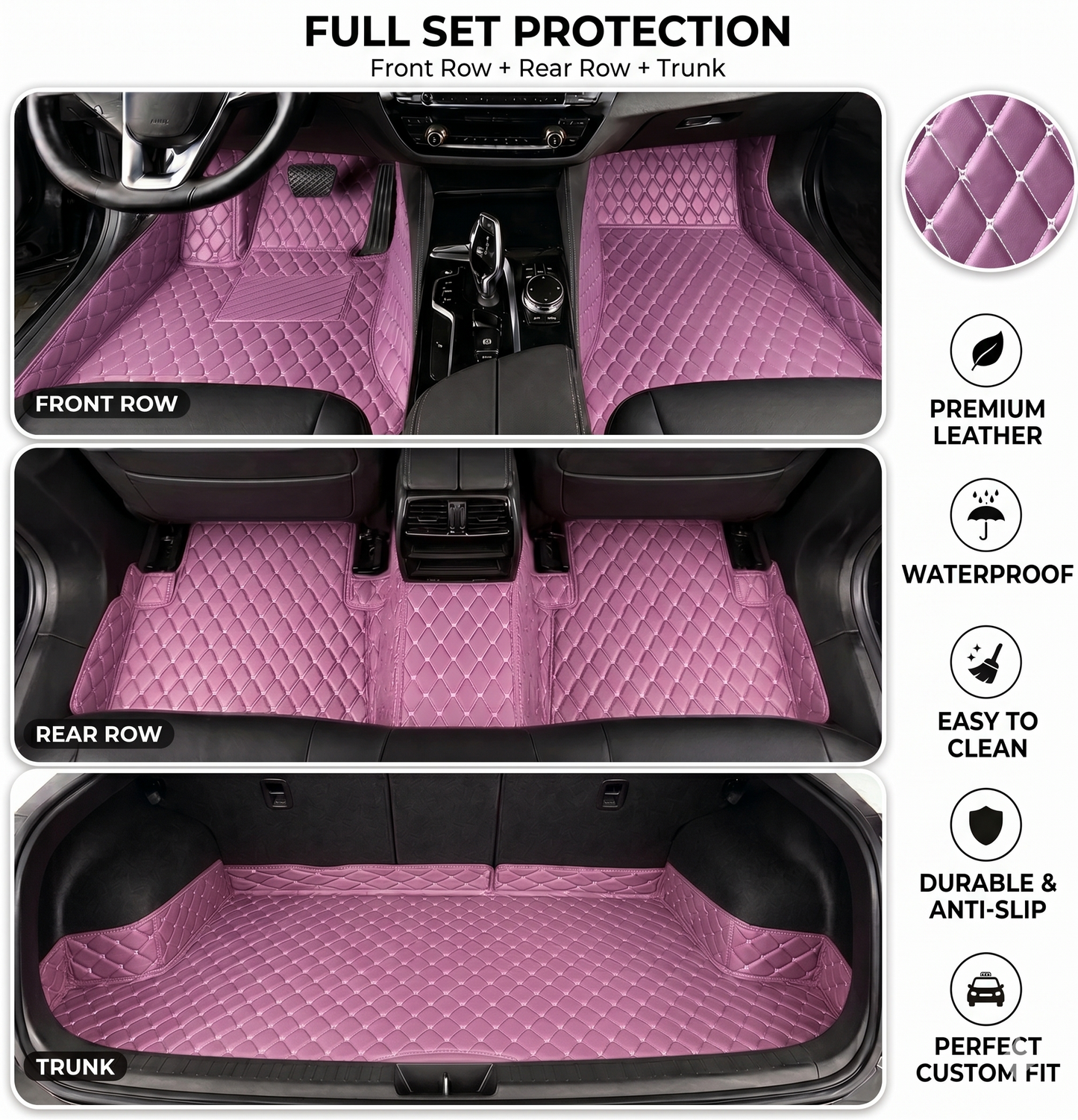 Elvie Heavy Duty Universal Fit Car Mats, SUVs, and Trucks