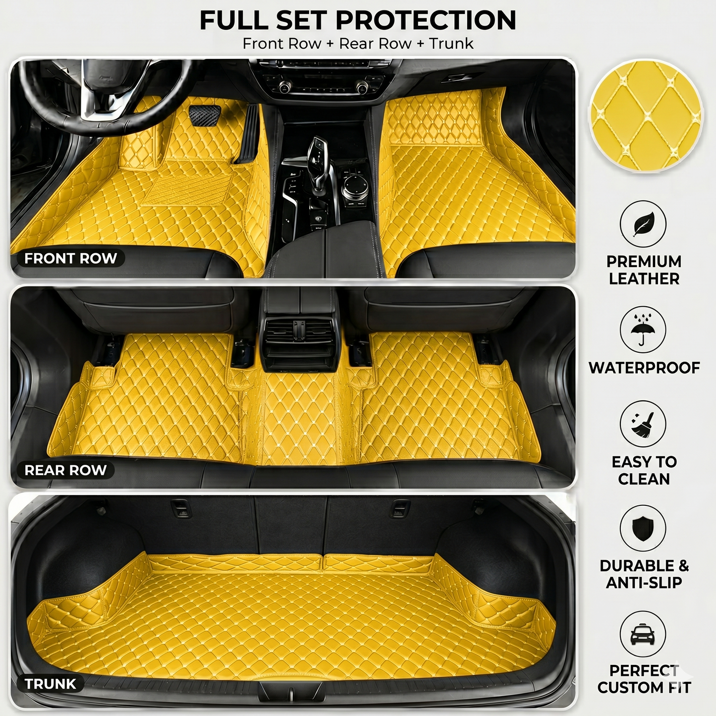 Elvie Heavy Duty Universal Fit Car Mats, SUVs, and Trucks