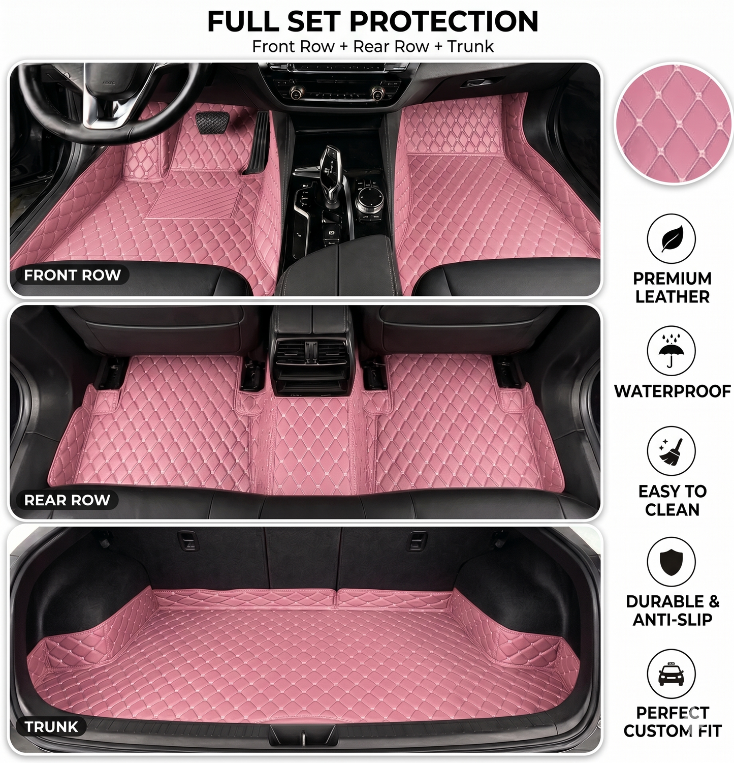 Elvie Heavy Duty Universal Fit Car Mats, SUVs, and Trucks
