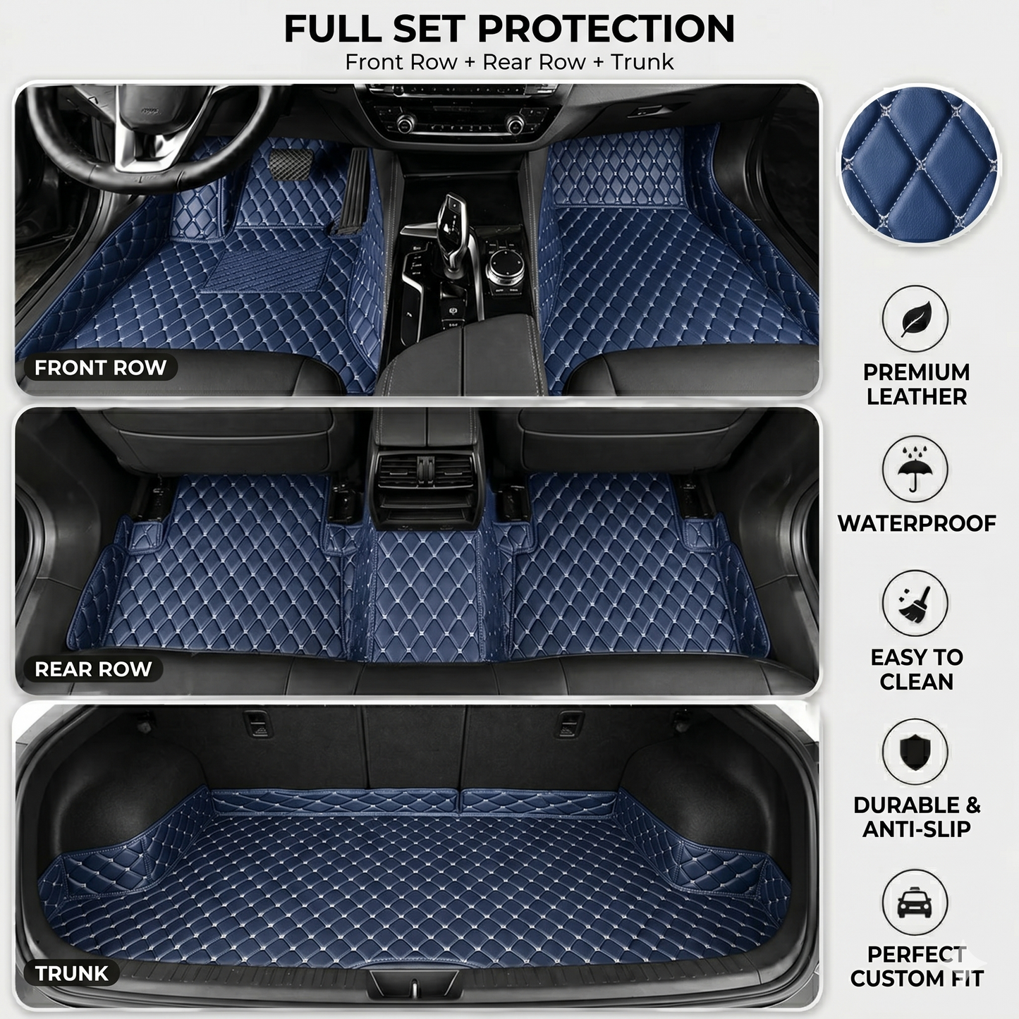 Elvie Heavy Duty Universal Fit Car Mats, SUVs, and Trucks