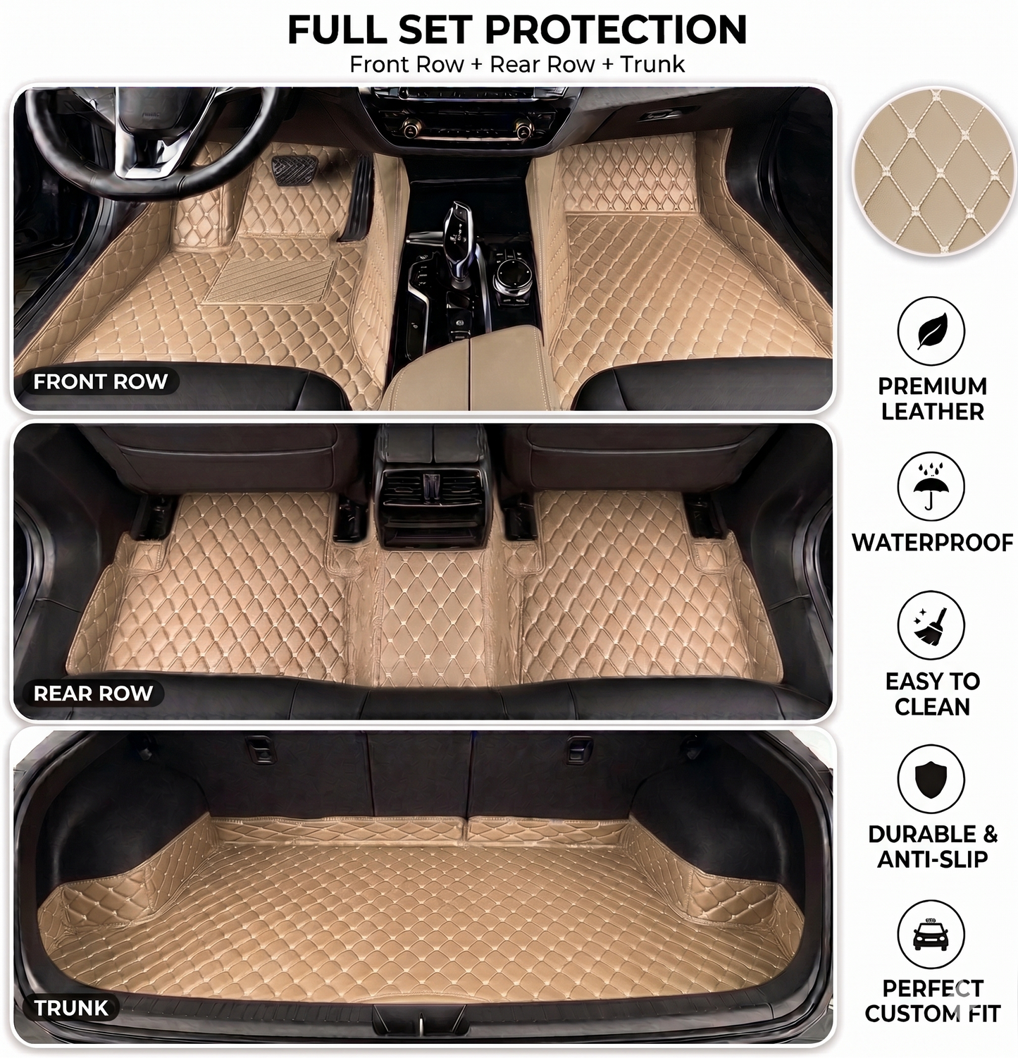 Elvie Heavy Duty Universal Fit Car Mats, SUVs, and Trucks
