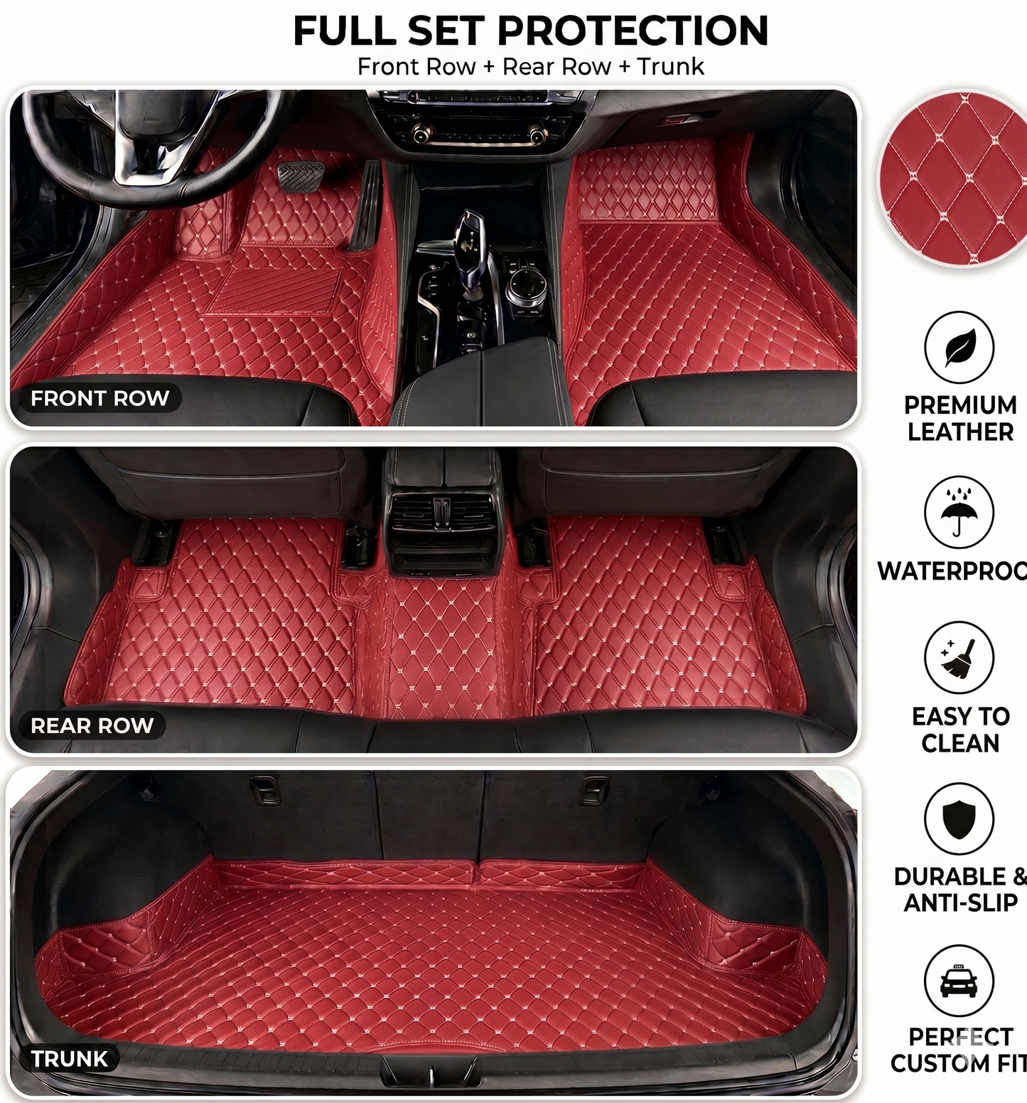 Elvie Heavy Duty Universal Fit Car Mats, SUVs, and Trucks